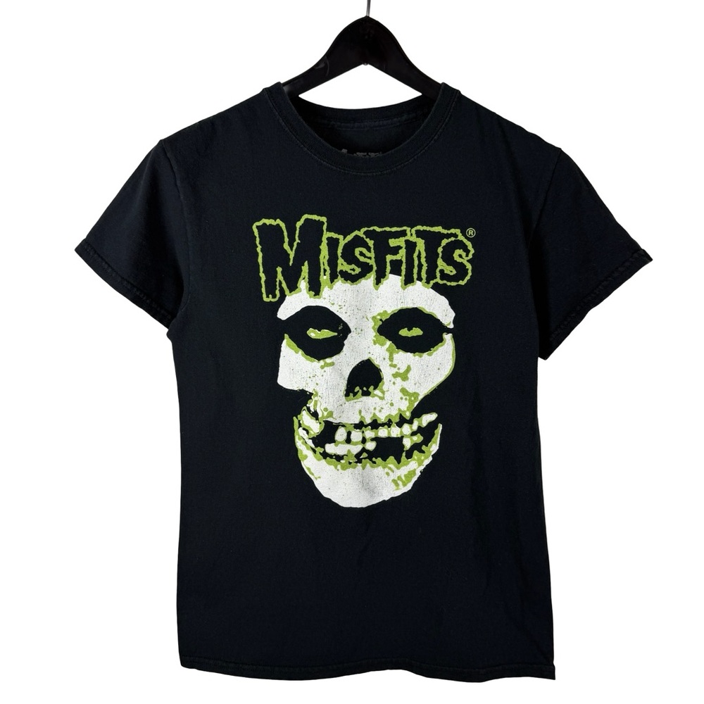 Mens Y2K Misfits Skull Head Rock Band Music Grunge Graphic Shirt Size S